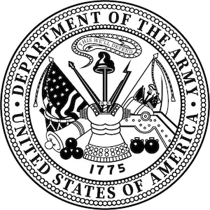 USA Army Department Vector file, Department of Army USA Badge, US Army Department Seal Laser Engraving file, Line art, Laser cut file, svg