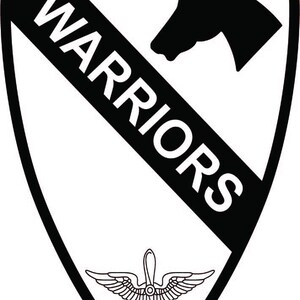 Army Air Cavalry Warriors Patch Vector File, US Military Cavalry Warriors Patches Laser Engravable