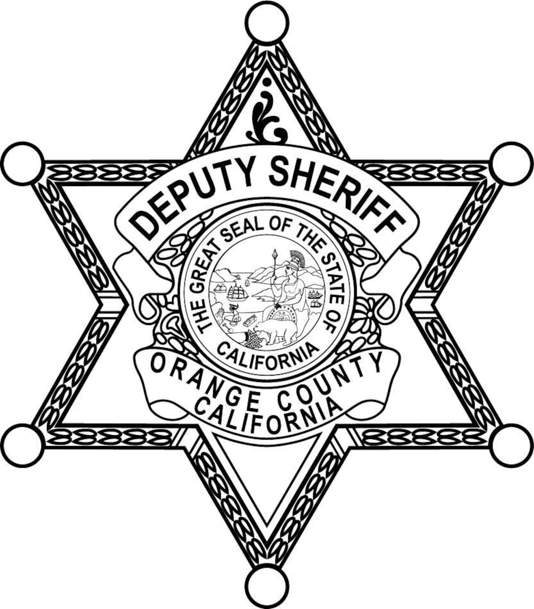 Orange County Sheriff Badge Vector File, Orange Sheriffs Office