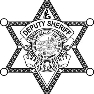 Orange county Deputy sheriff California Vector file, County of Orange Sheriff Department Badge, Laser cut file, Laser engraving, Line art
