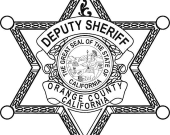 カリフォルニア州　ORANGE COUNTY　DETECTIVEバッジ カリフォルニア州 ORANGE COUNTY DETECTIVEバッジ Orange County