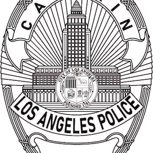 LAPD Captain Badge Vector File: Laser Cut Outline, Wood Engraving