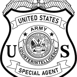 US Army CI Badge Vector File: Laser Engraving Cut File