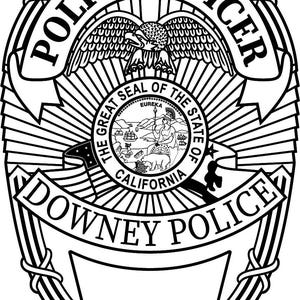 Downey PD California Vector File: Laser Engraving Design