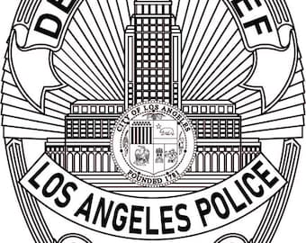 LAPD警察官バッジSVGバンドル、ロサンゼルス警察カットファイル - Etsy