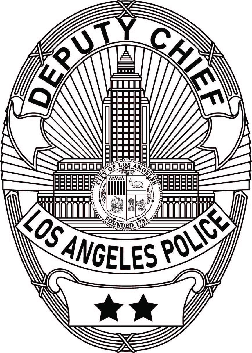 LAPD Deputy Chief Badge Laser Cut File, Los Angeles Police Badge