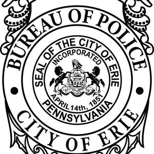 Erie City Police Badge Vector File: Laser Engraving, Line Art SVG