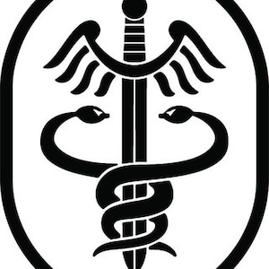 Army Medical Command Patch Vector File, US Military MC Patch Laser Engravable svg Files