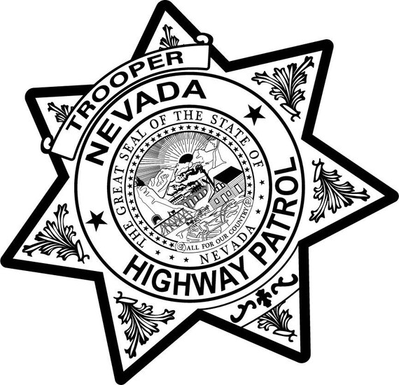 Nevada Highway Patrol Badge, Vector Cut File (svg, Eps, Dxf, Jpeg