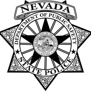 Police de l'État du Nevada, insigne, fichier vectoriel, noir et blanc, contour, fichier découpé au laser, fichier de gravure laser, fichier découpé en vinyle, art numérique, routeur cnc