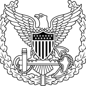 US Coast Guard Command Ashore Insignia Vector File: Laser Cut Design