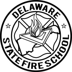 Delaware state fire school, badge, Vector file, monogram, Outline, Laser cut file, wood engraving, laser file, emblem, line art, cut file