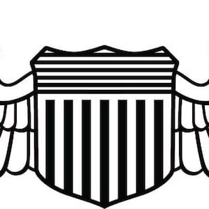 Air Force Pilot Wings Vector File, US Air Force Basic Pilot Wings Badge, Air Force Wings Badge Laser cut file, Laser Engraving, Line art svg