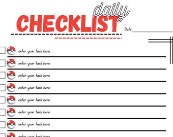 Pokeball Daily Checklist