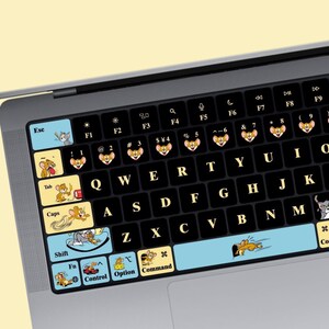 Adesivi per tastiera MacBook di Tom e Jerry / Adesivi per tasti in vinile carini e nostalgici per MacBook Air/Pro / Adesivi per tasti singoli / Adesivi kawaii per laptop