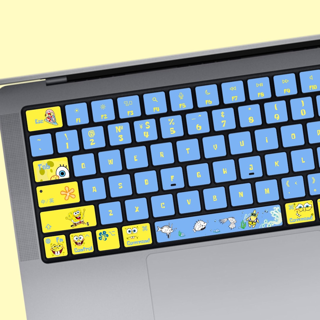 Funny Sponge Seabuddy Keyboard Stickers | Cute Absorbent Friend Key ...