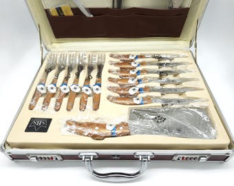 SBS Chef Knife Set With Case – 25-piece Vintage Cutlery, Stainless