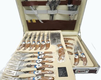 SBS Bestecke (エスビーエス・ベステッケ):ドイツ カトラリーセット SBS Chef Knife Set With Case – 25-piece Vintage Cutlery, Stainless