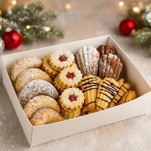 Feines Teegebäck | Weihnachtskekse klassisch, verschiedene Sorten | Weihnachtsgebäck