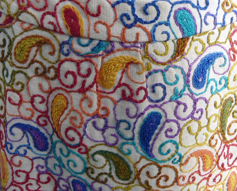 small EDDY GEORGE of California midcentury 1970s paisley skirt multi-colour