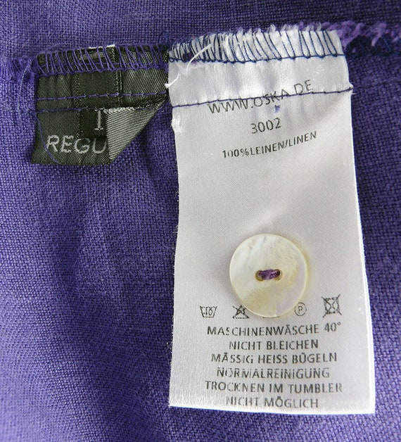 OSKA 100% linen dress, purple, lagenlook, made in… - image 9