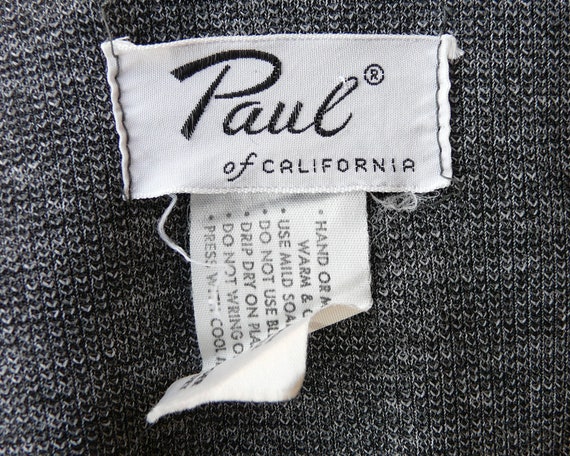 Vintage Paul of California MCM mod grey sleeveles… - image 8