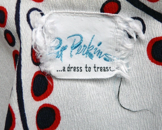 Vintage MCM PAT PERKINS rockabilly paisley dress;… - image 10