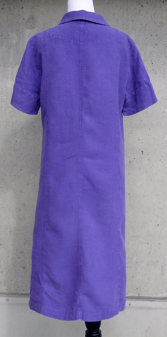 OSKA 100% linen dress, purple, lagenlook, made in… - image 4