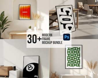 30+ Frame Mockup Bundle Interior Wall Art (Digital Download)