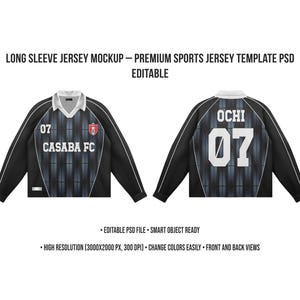Långärmad tröja Mockup – Redigerbar PSD fram och bak