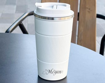 Taza de café personalizada, taza de café de viaje personalizada, taza de acero inoxidable aislada, taza de viaje reutilizable, regalo para ella o él, regalo del Día de la Madre