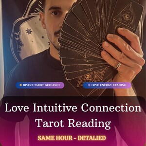 Lectura de tarot intuitiva de conexión amorosa psíquica, análisis de tarot sobre relaciones, descubre sentimientos ocultos y verdaderas intenciones, lectura a la misma hora