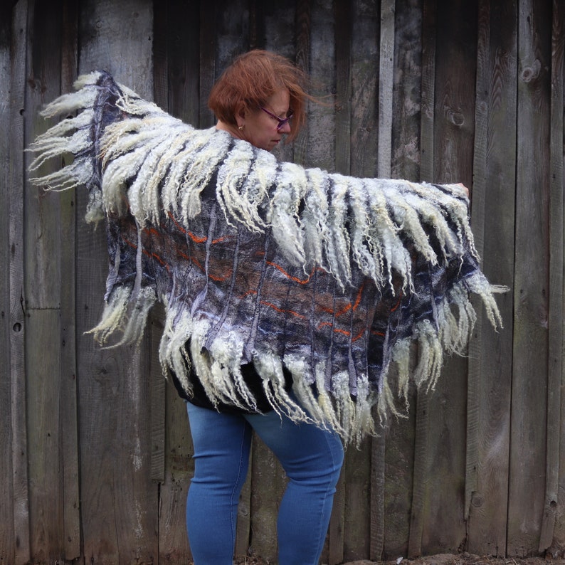 Bird wing wrap Winged shawl Wings scarf Felted scarf costume Etsy