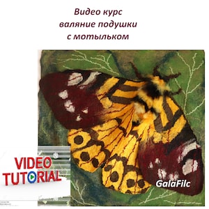 Felting Tutorial: Moth Pillow Cover E-book & Video (Digital Download)