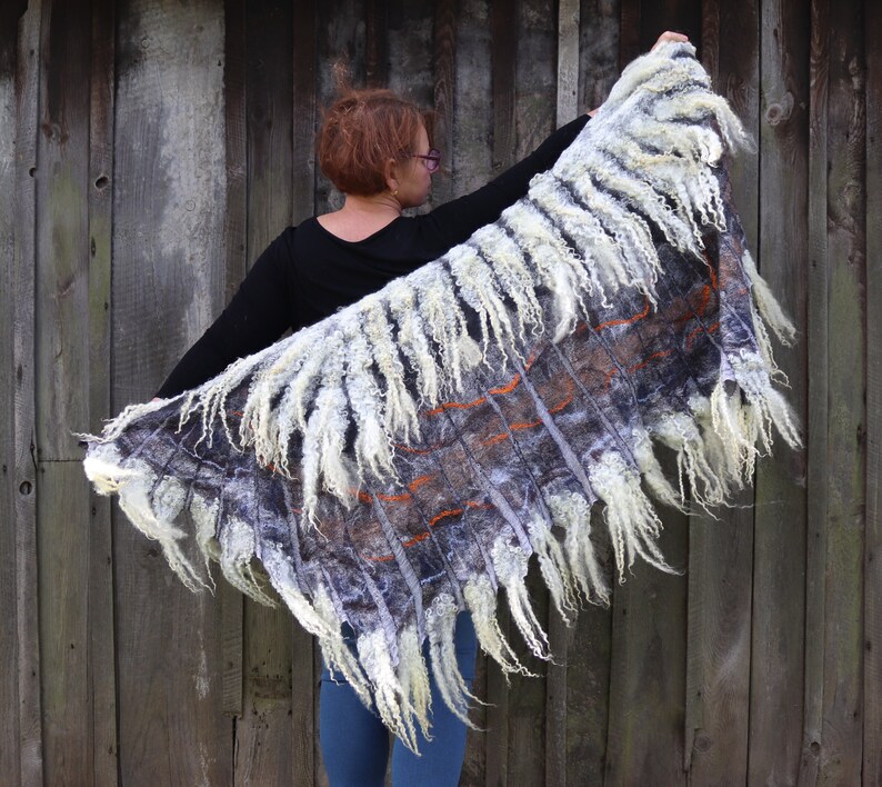 Bird wing wrap Winged shawl Wings scarf Felted scarf costume Etsy