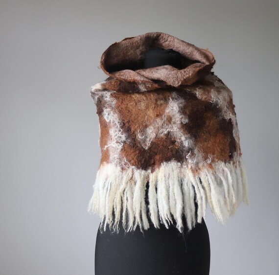 Alpaca Scaldacollo A Righe Lana Grossa Sciarpa Ai Ferri X Bimba