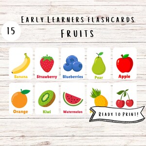Cartes éclair pour la petite enfance - Fruits