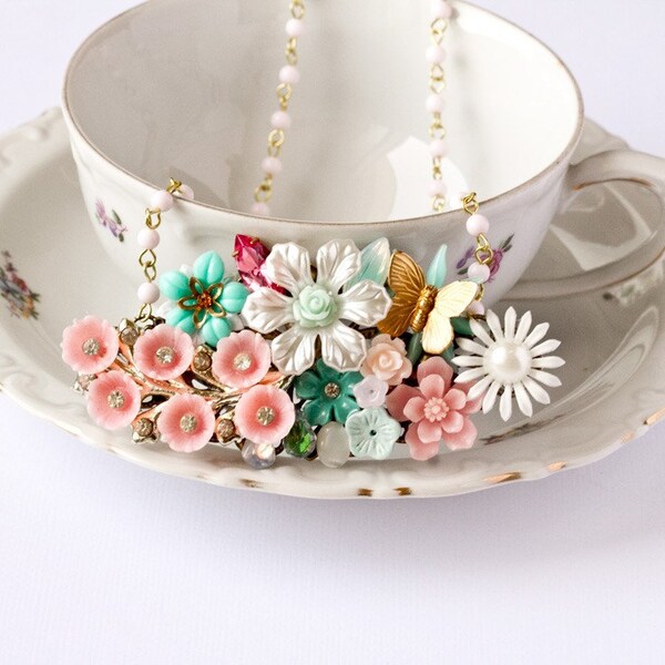 Garden Botique Collection 4 - Spring 2011 -  Vintage Collage Necklace