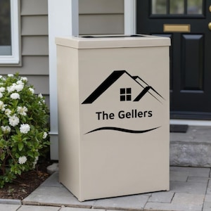 Custom House Name Sign Wheelie Bin Stickers, Personalized Wheelie Bin Stickers, Famliy Name Waterproof Vinyl Decal,House Decor,Street Decor