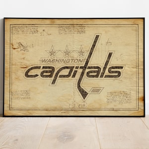 Washington Capitals Picture, Washington Capital Picture, Washington Capitals, Hockey Poster, Athletic Prints, Sports Pictures, Mancave Art