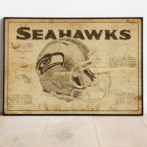 Seattle Seahawks, Sports Print, Gifts For Him, Sports Decor,Seahawks Poster, Seahawks Print, Football Poster, Football Decor, Seahawks Art