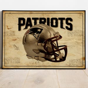 New England Patriots, Sports Print, Gifts For Him, Sports Decor, Sports Teams, Football Prints, Football Art, Patriots Poster, Sports Art