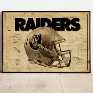Las Vegas Raiders, Sports Print, Raiders Poster, Gifts For Him, Sports Decor, Sports Teams, Raiders Image, Raiders Print, Mancave, Athletic