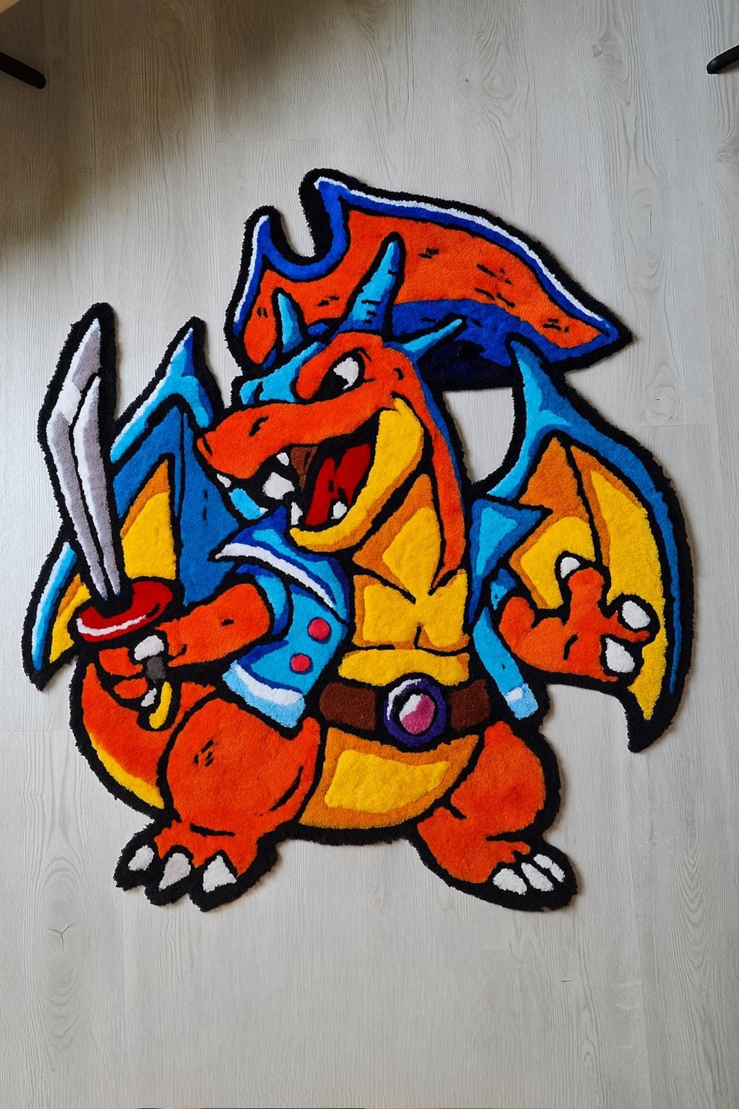 Handmade Charizard Rug: Anime One Piece Design, Geek Room Decor ...