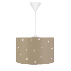 Beige Star Pendant Light for Kids Room – Nursery Ceiling Lamp with Matching Cushion Gift and Accessories