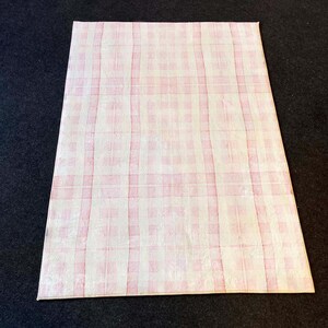 Soft Pink Plaid Nursery Rug: Washable Kids Room Carpet with Cushion Cover image 4