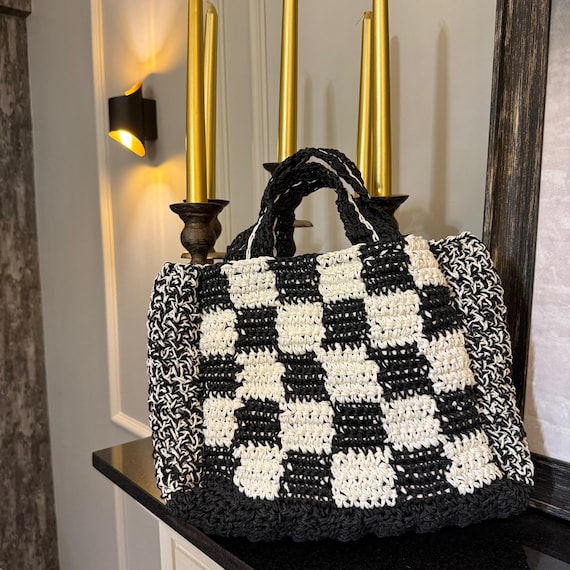 Borse Bianche Borse Chiare Estive Borsa Tote All'uncinetto In Rafia