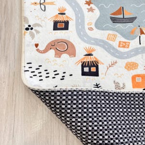 Alfombra de juegos infantil City Road: decoración ultrasuave para la habitación del bebé, regalo perfecto para una funda de almohada. imagen 10