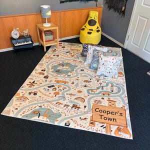 kids playroom rug, personalized play mat, soft activity mat, road map play rug,toddler soft carpet, interactive play rug, educational activity rug, custom kids rug,playroom decor rug, personalized activity mat, toddler playroom mat, creative play rug