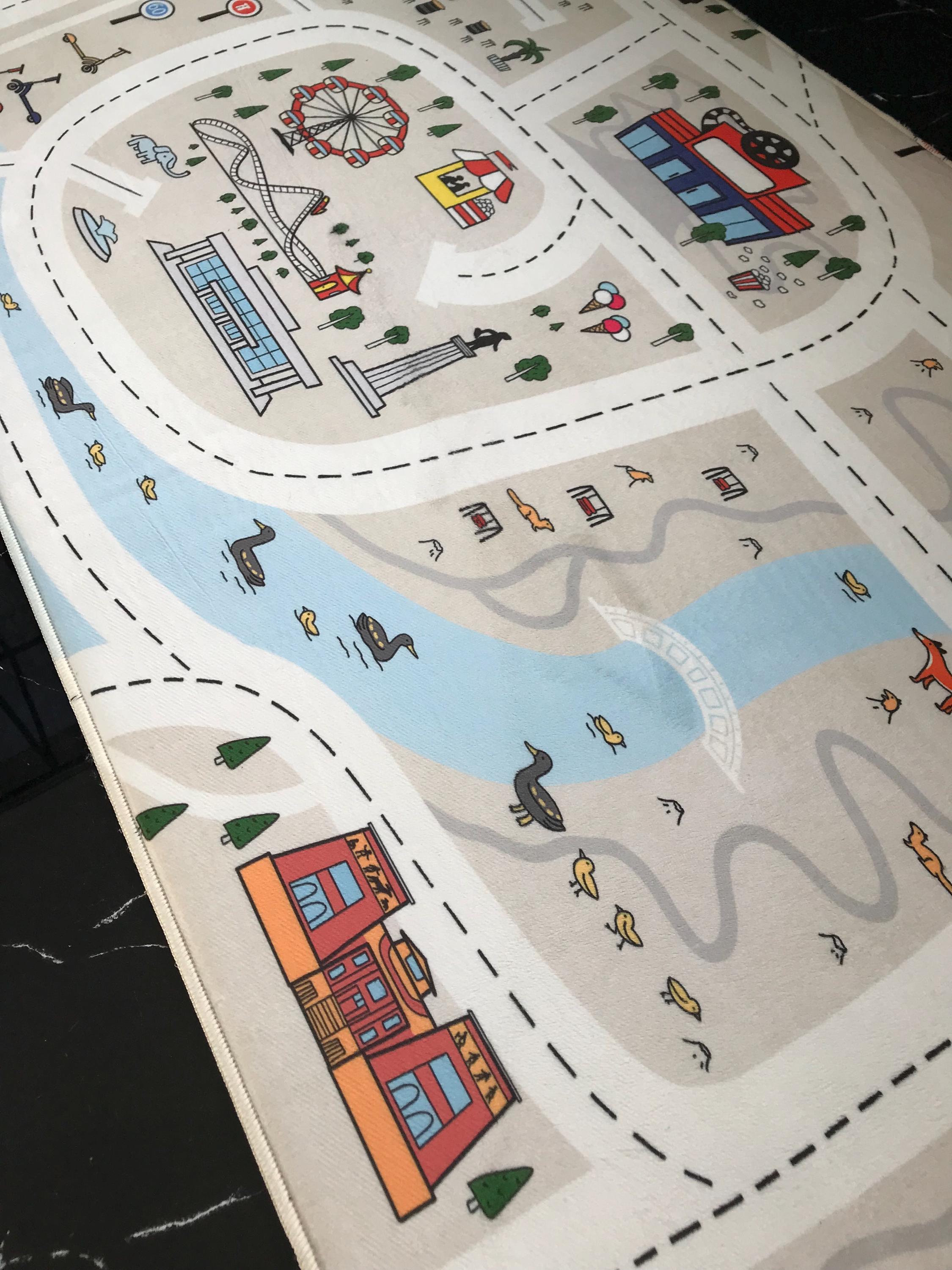 City Design Kids Play Rug: Ultra-soft, Washable Nursery Carpet - Etsy